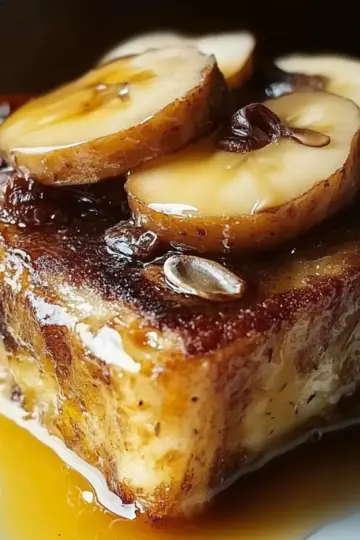 Overnight Baked Banana French Toast Casserole