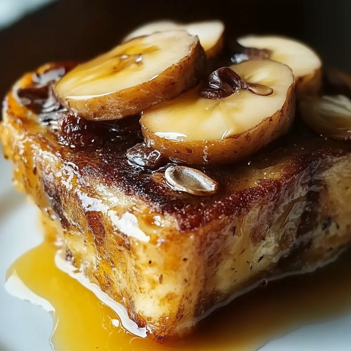 Overnight Baked Banana French Toast Casserole