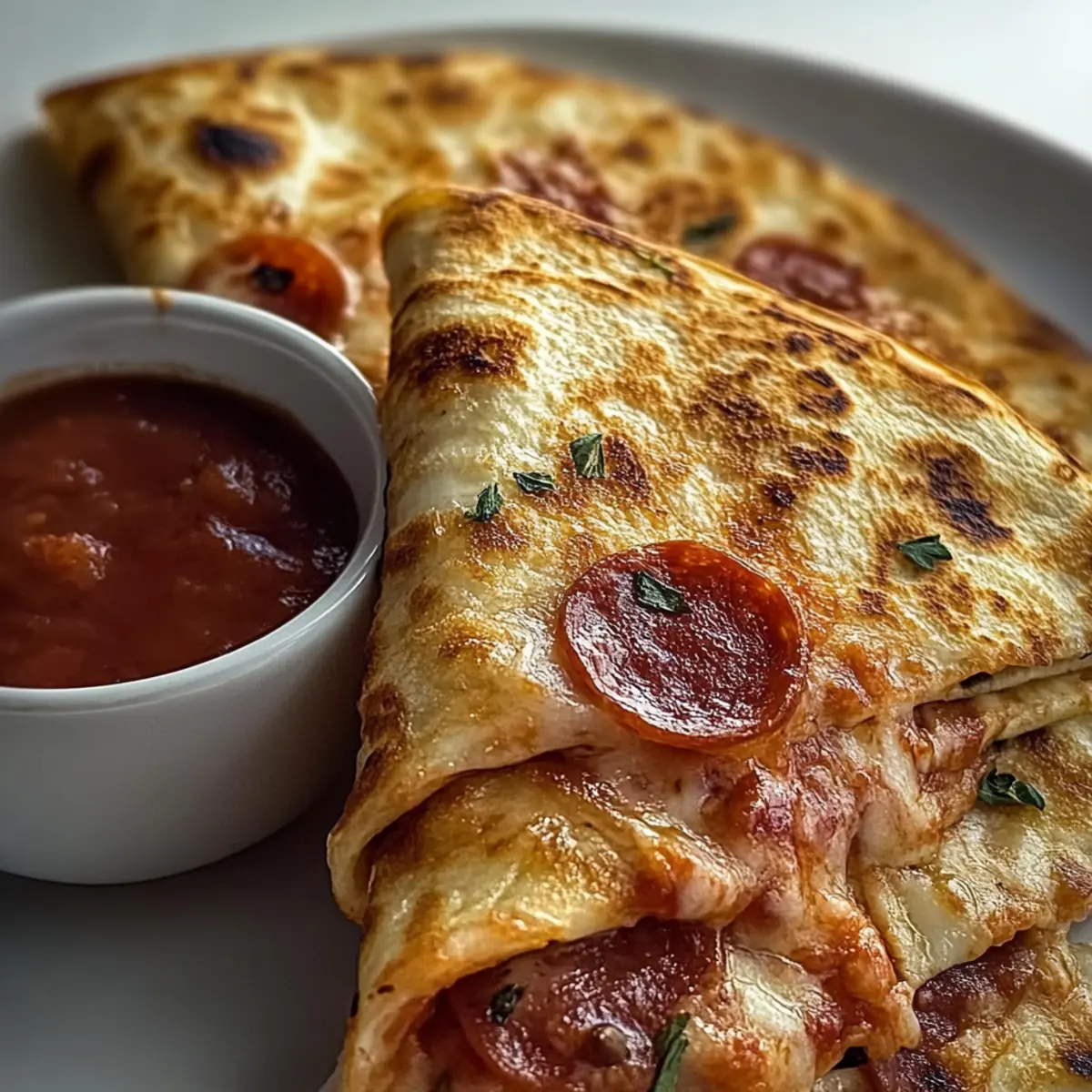 Pepperoni Pizza Quesadillas