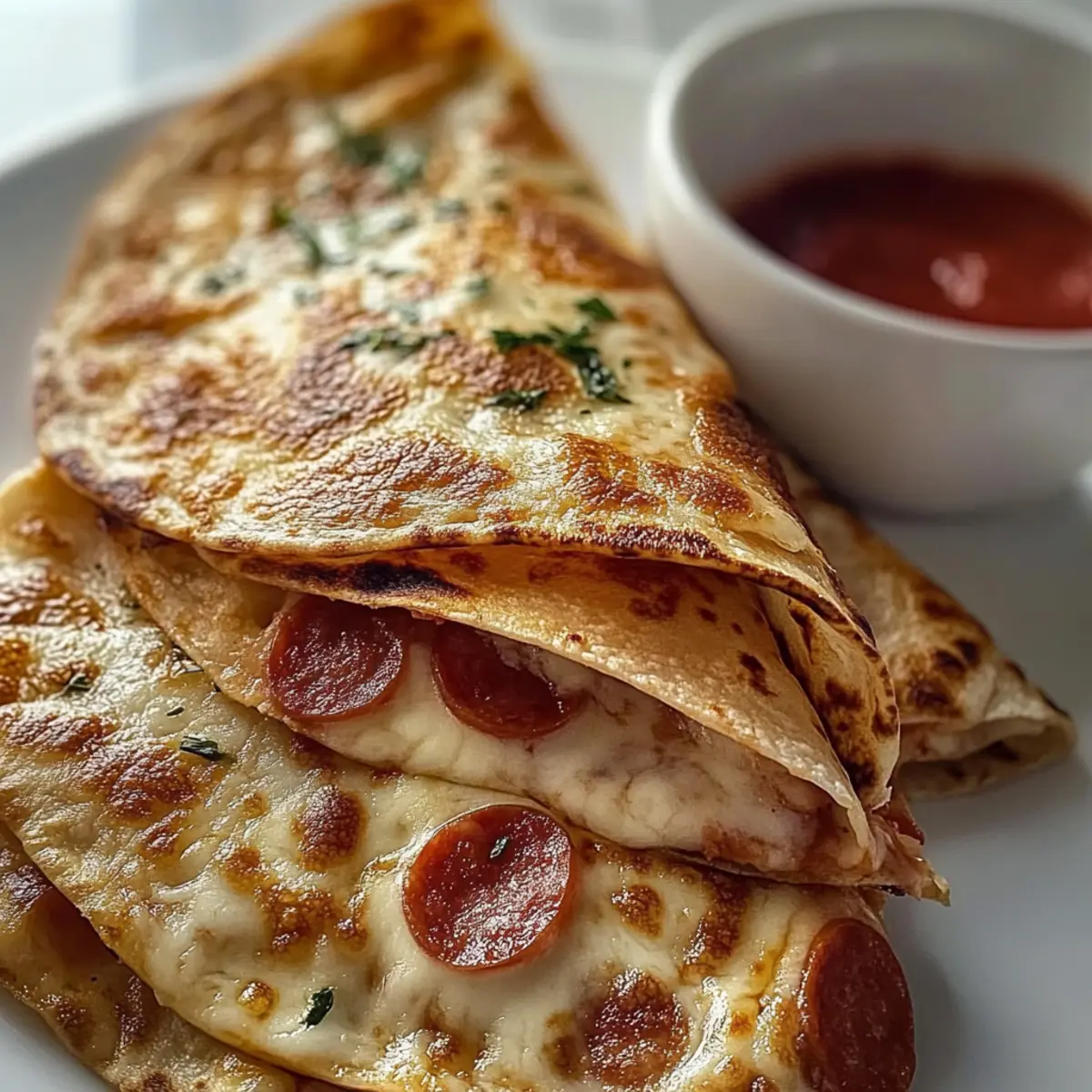 Pepperoni Pizza Quesadillas