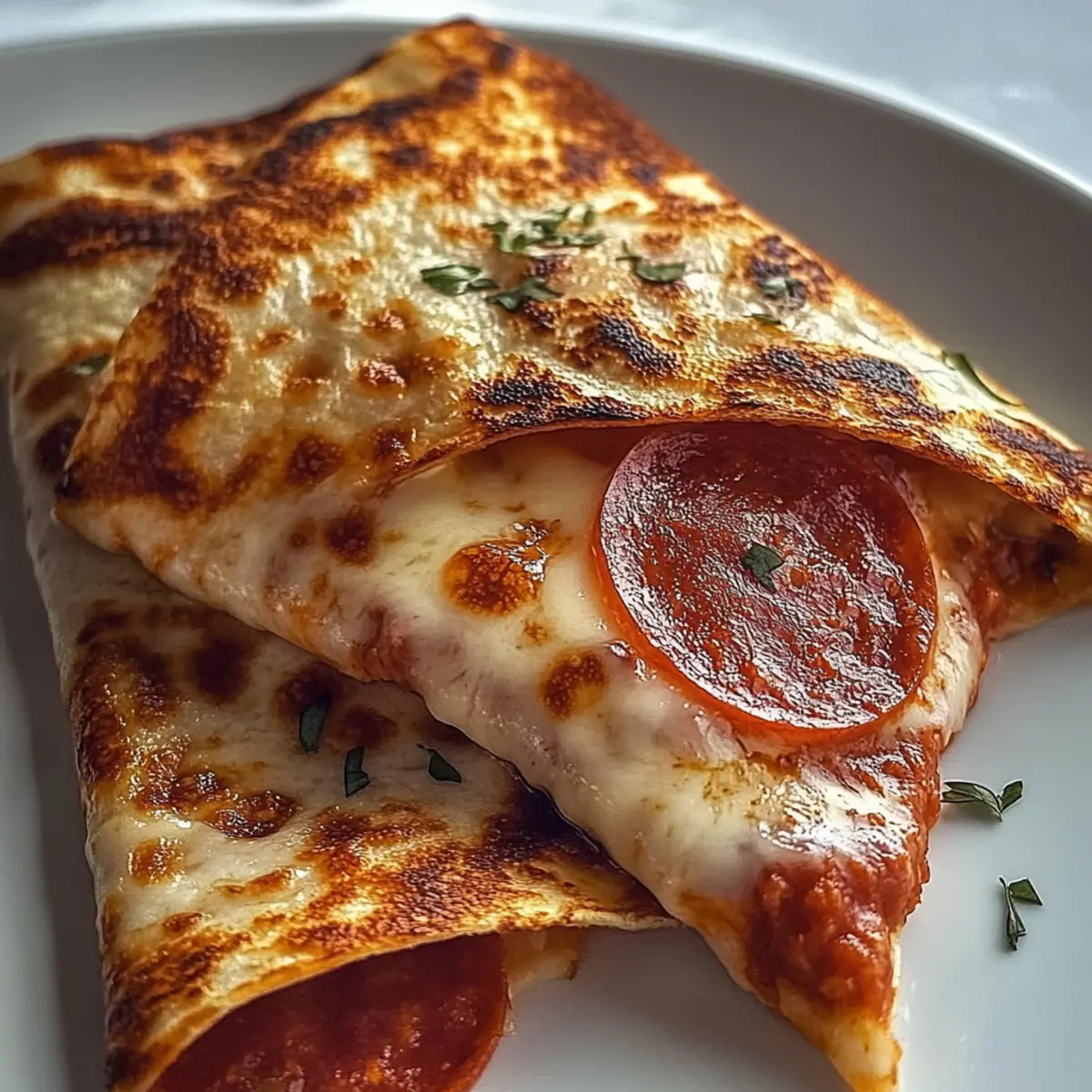 Pepperoni Pizza Quesadillas