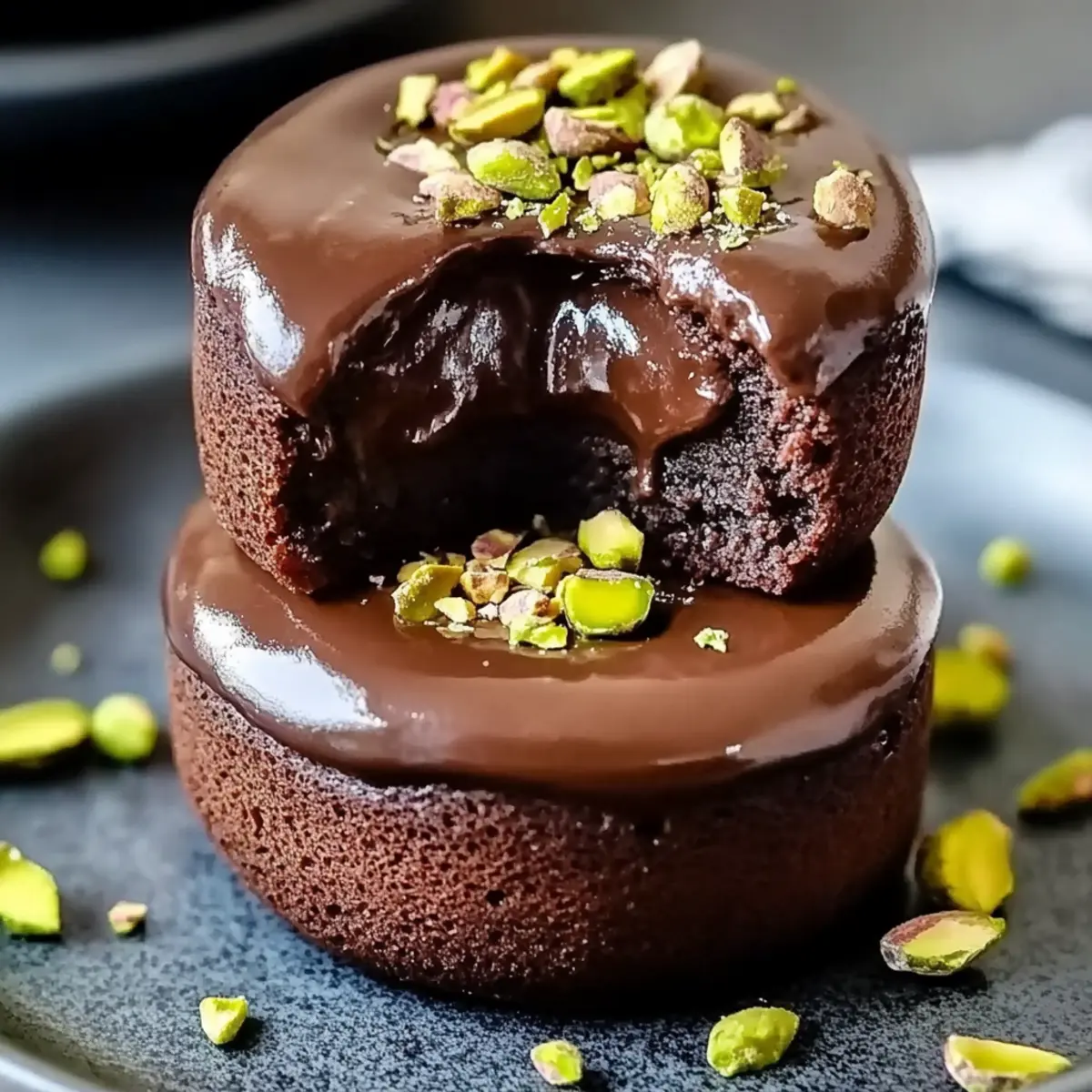 Pistachio Chocolate Lava Cakes