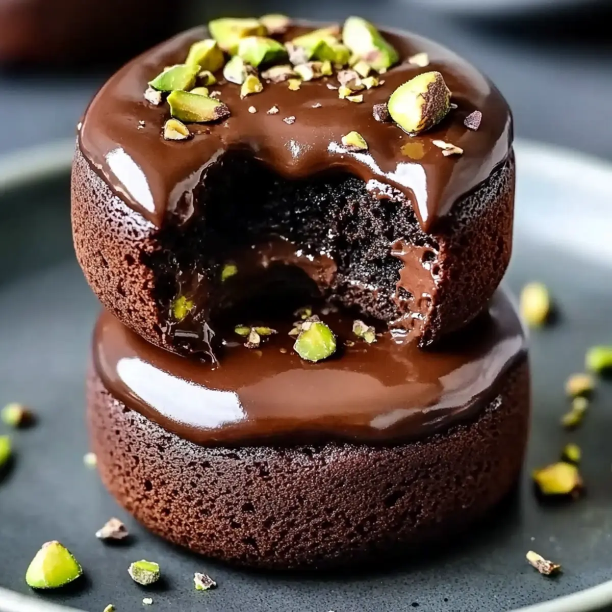 Pistachio Chocolate Lava Cakes
