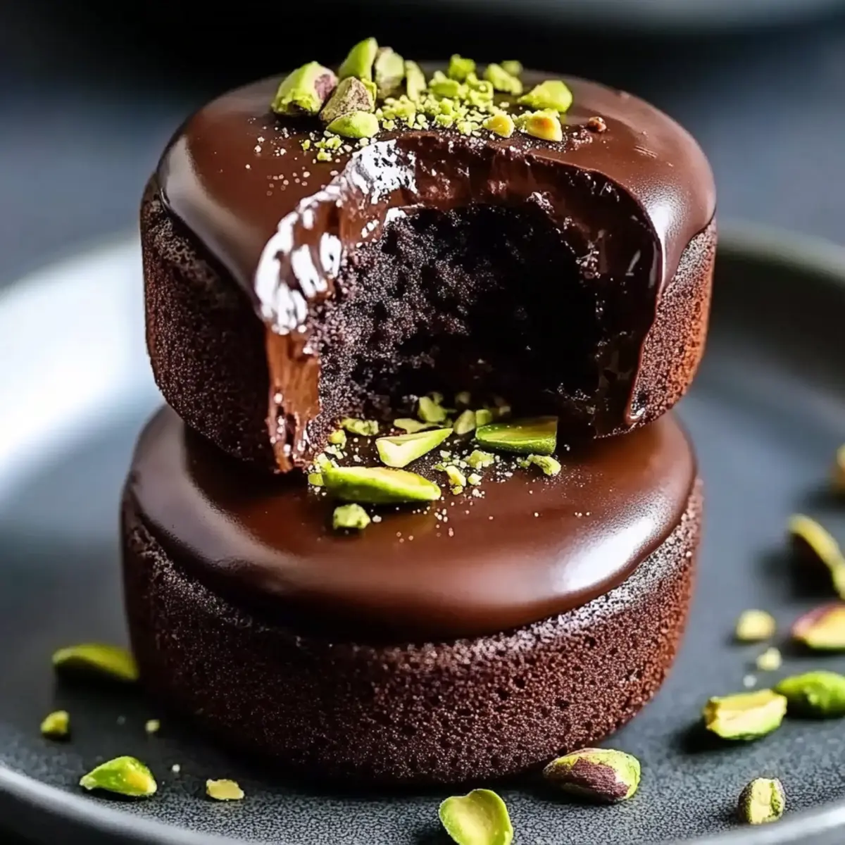 Pistachio Chocolate Lava Cakes