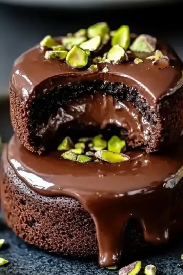 Pistachio Chocolate Lava Cakes