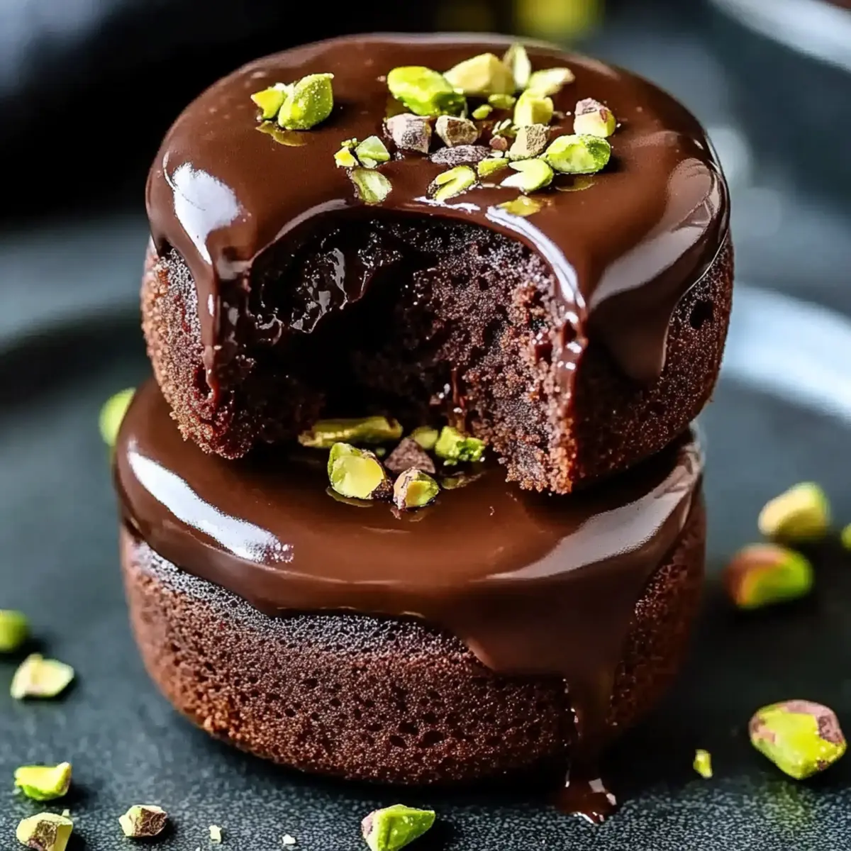 Pistachio Chocolate Lava Cakes