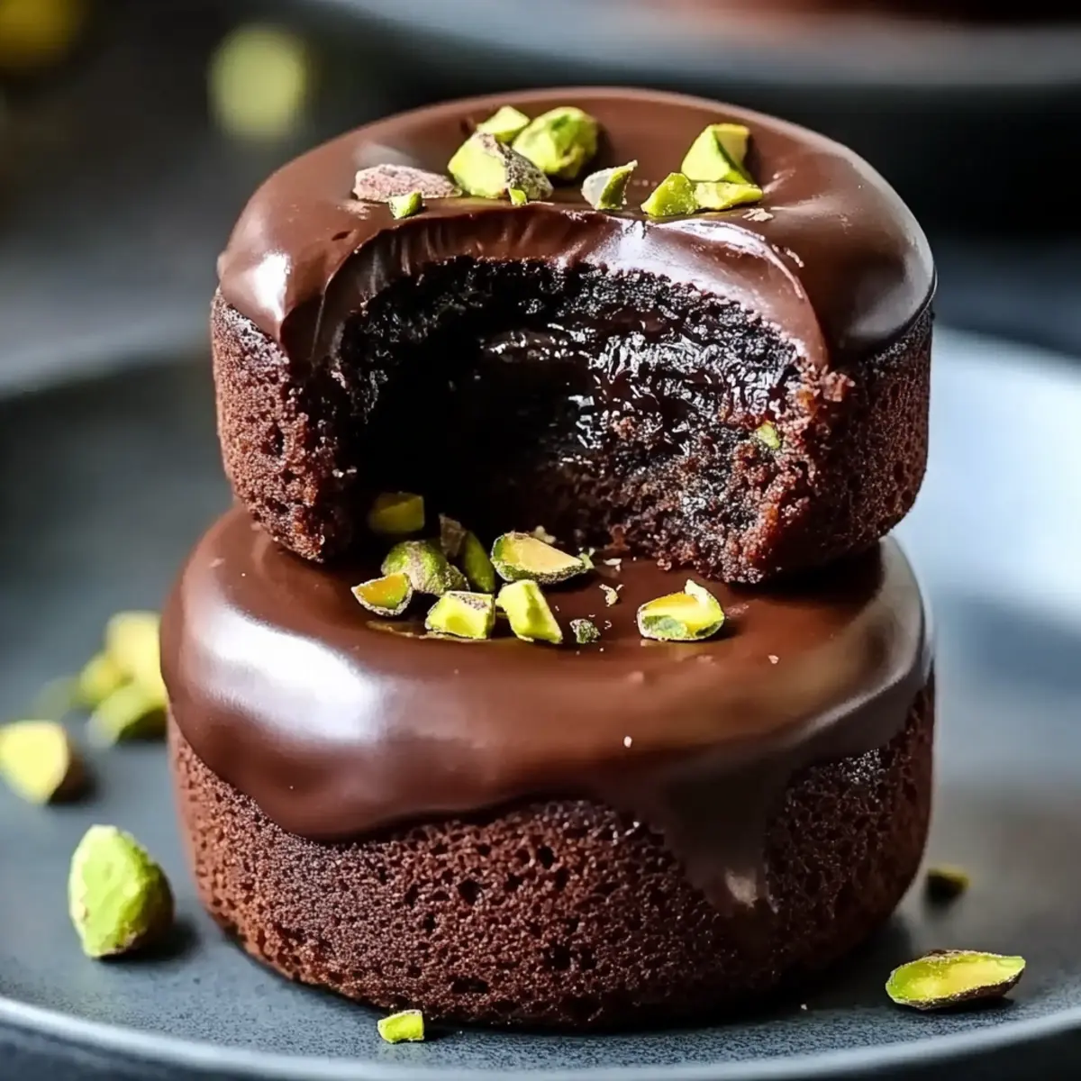 Pistachio Chocolate Lava Cakes