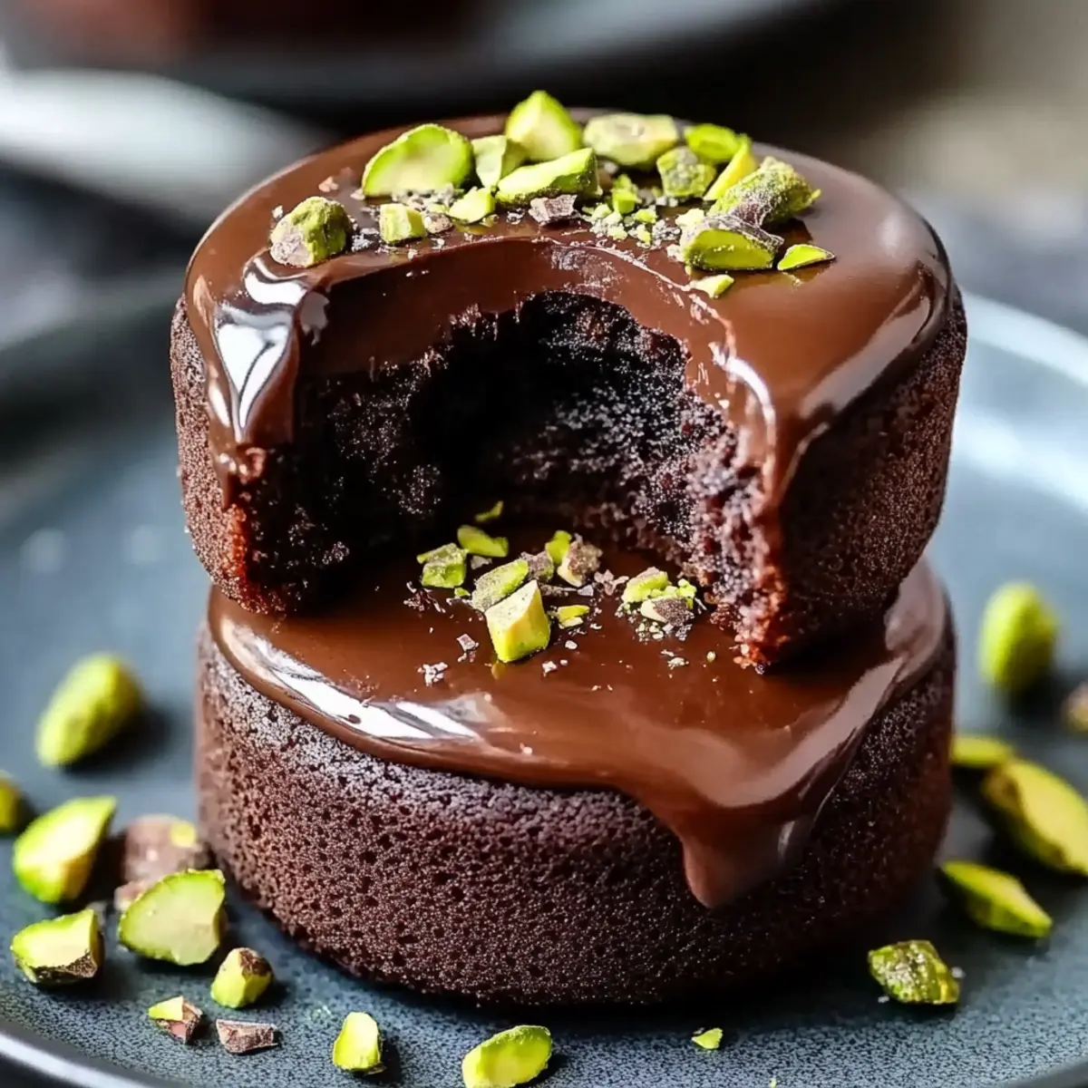 Pistachio Chocolate Lava Cakes