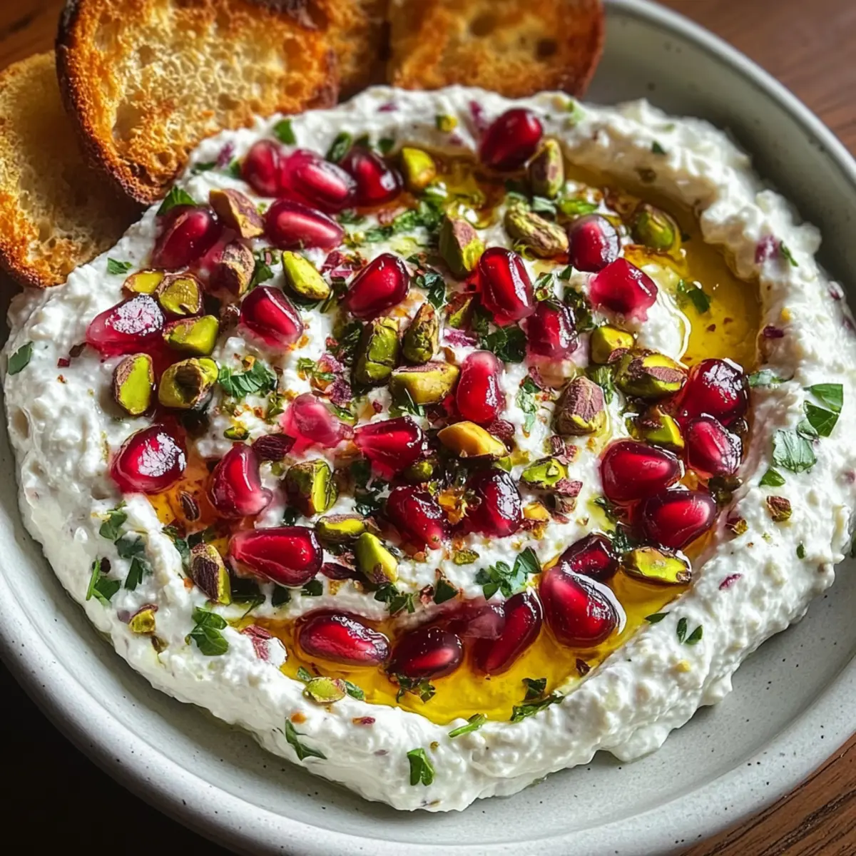 Pomegranate Pistachio Feta Dip