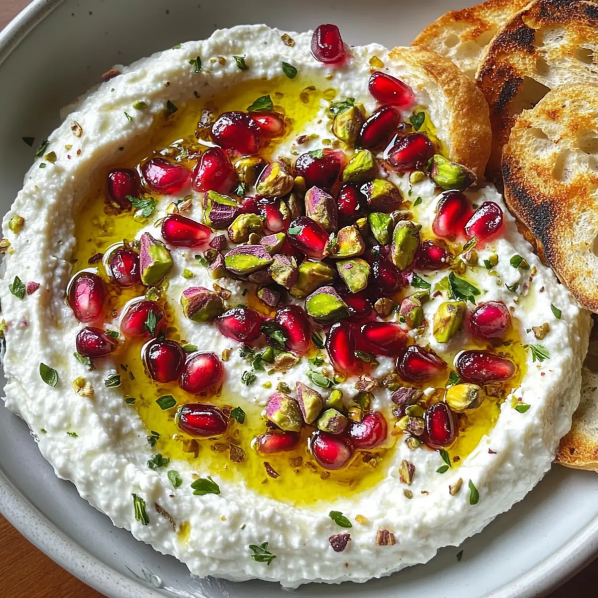 Pomegranate Pistachio Feta Dip
