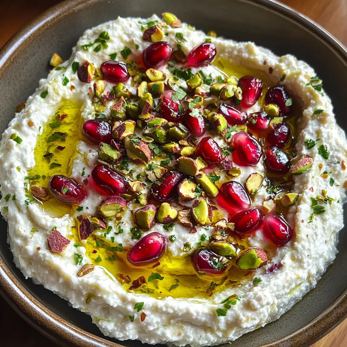 Pomegranate Pistachio Feta Dip