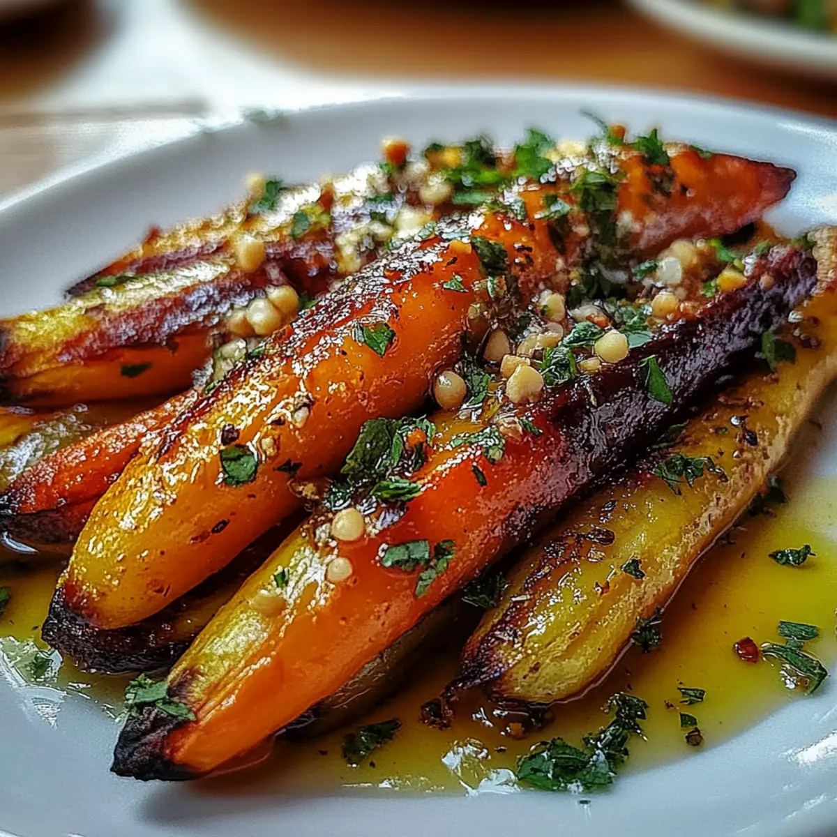 Roasted Honey-Garlic Smashed Carrots