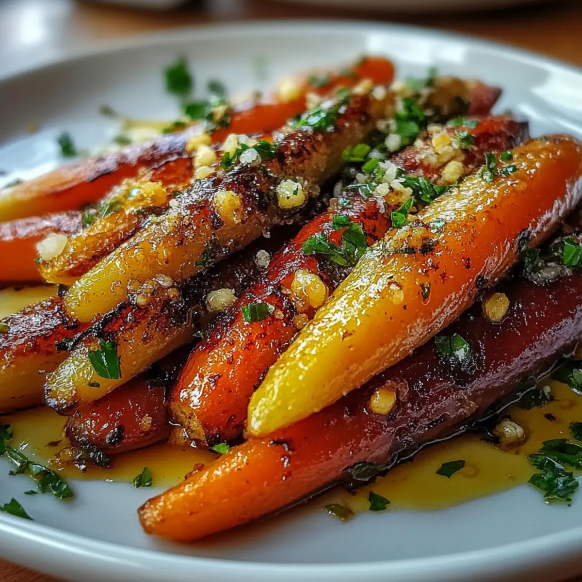 Roasted Honey-Garlic Smashed Carrots