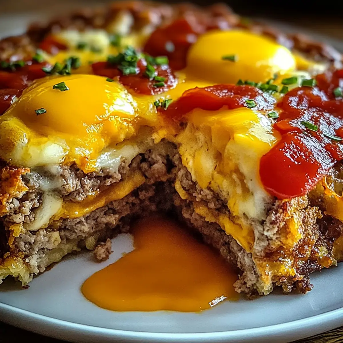 Savory Juicy Baked Cheeseburger Meatloaf