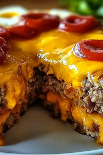 Savory Juicy Baked Cheeseburger Meatloaf