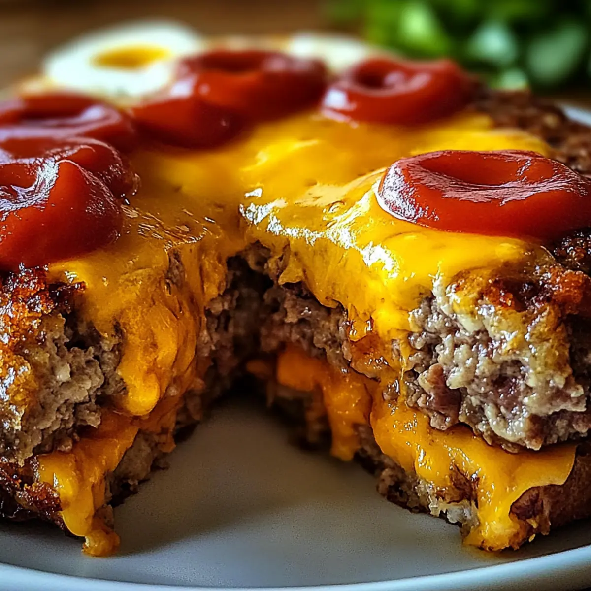 Savory Juicy Baked Cheeseburger Meatloaf