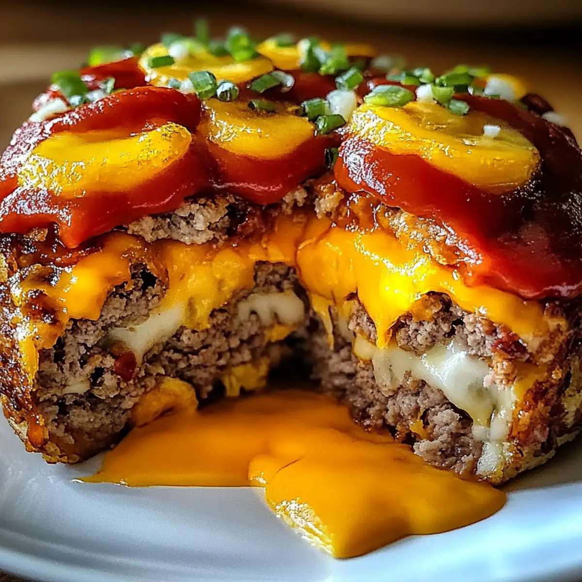 Savory Juicy Baked Cheeseburger Meatloaf