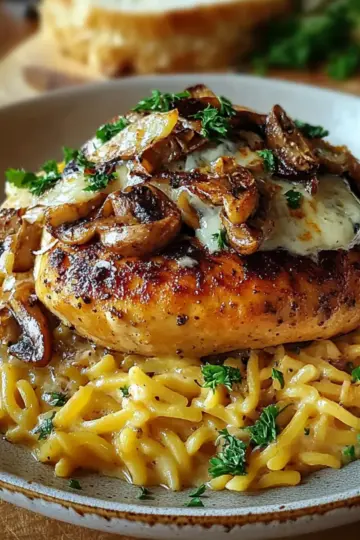 Savory Marsala Chicken with Creamy Orzo