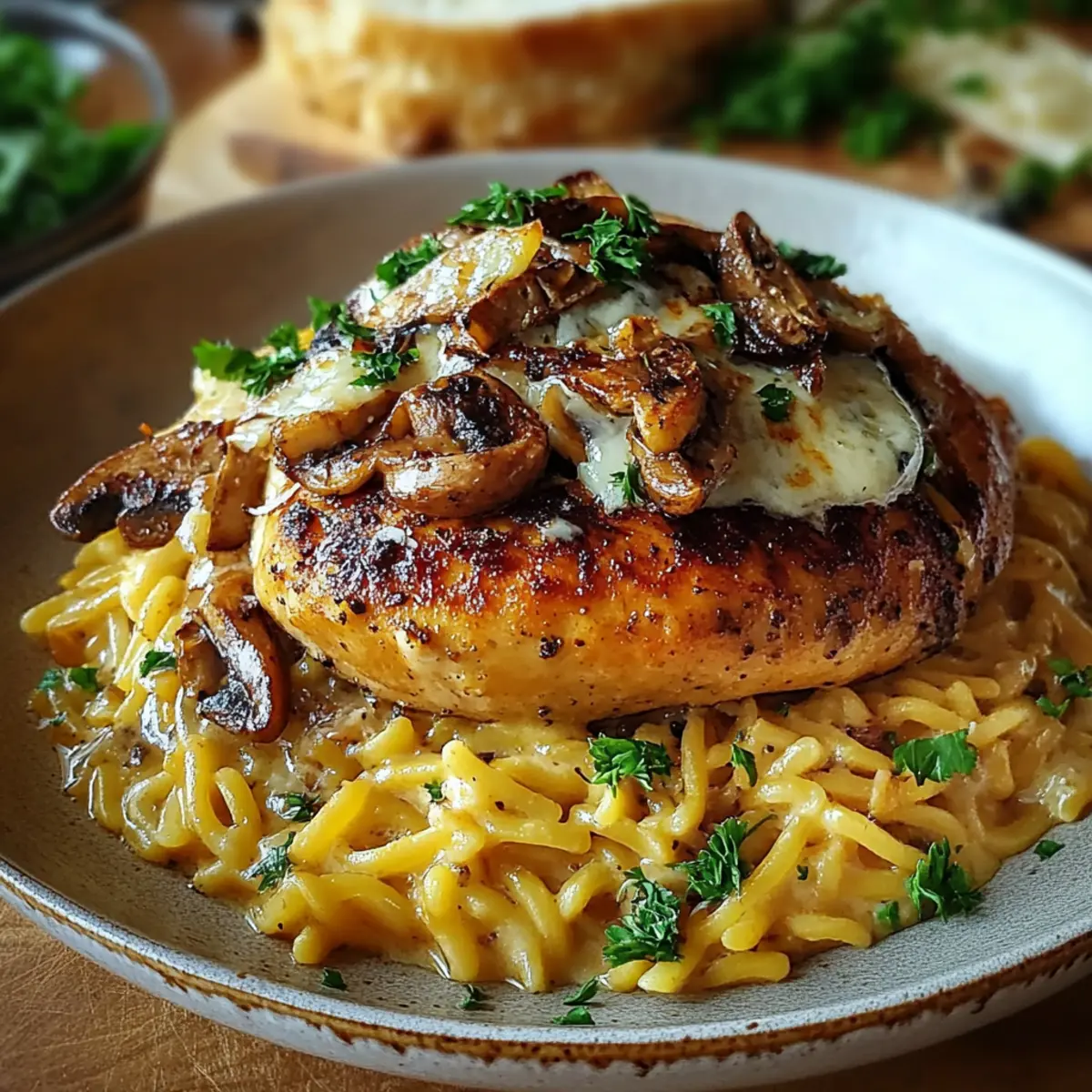 Savory Marsala Chicken with Creamy Orzo