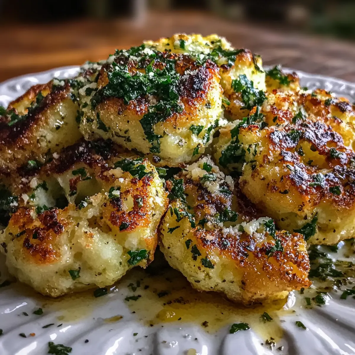 Savory Roasted Cauliflower with Parmesan and Pesto