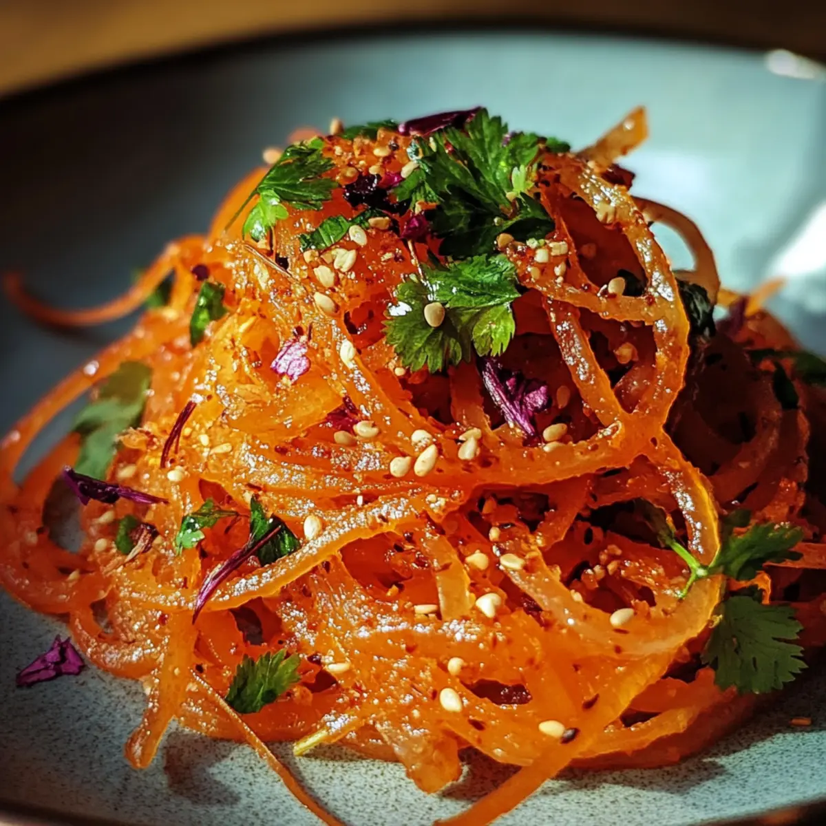 Savory Spicy Korean Carrot Salad Morkovcha