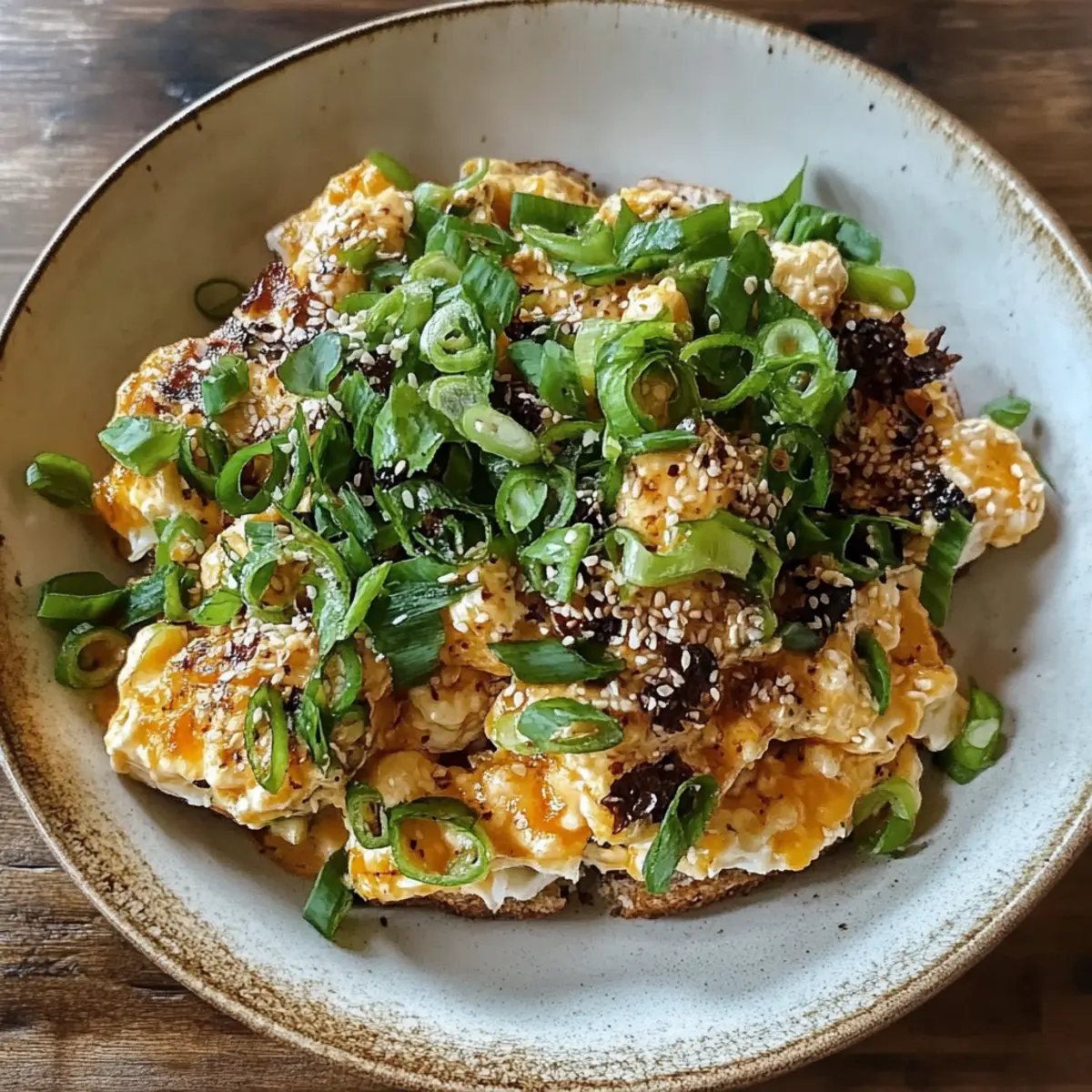Silky Miso Scrambled Eggs