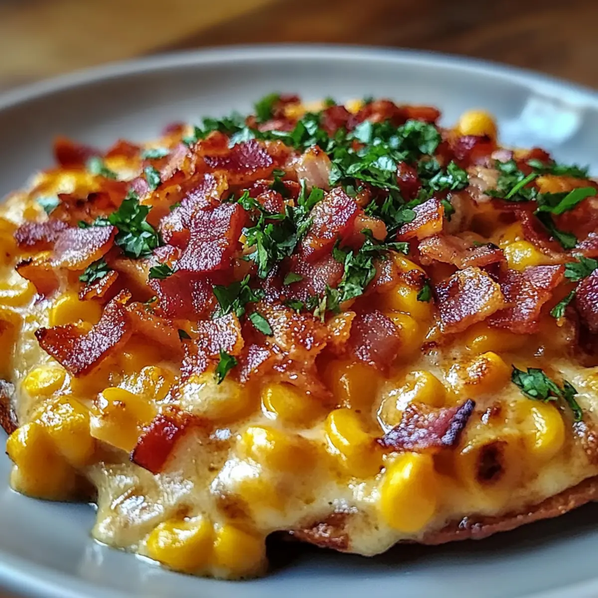 Slow Cooker Cheddar Corn with Bacon