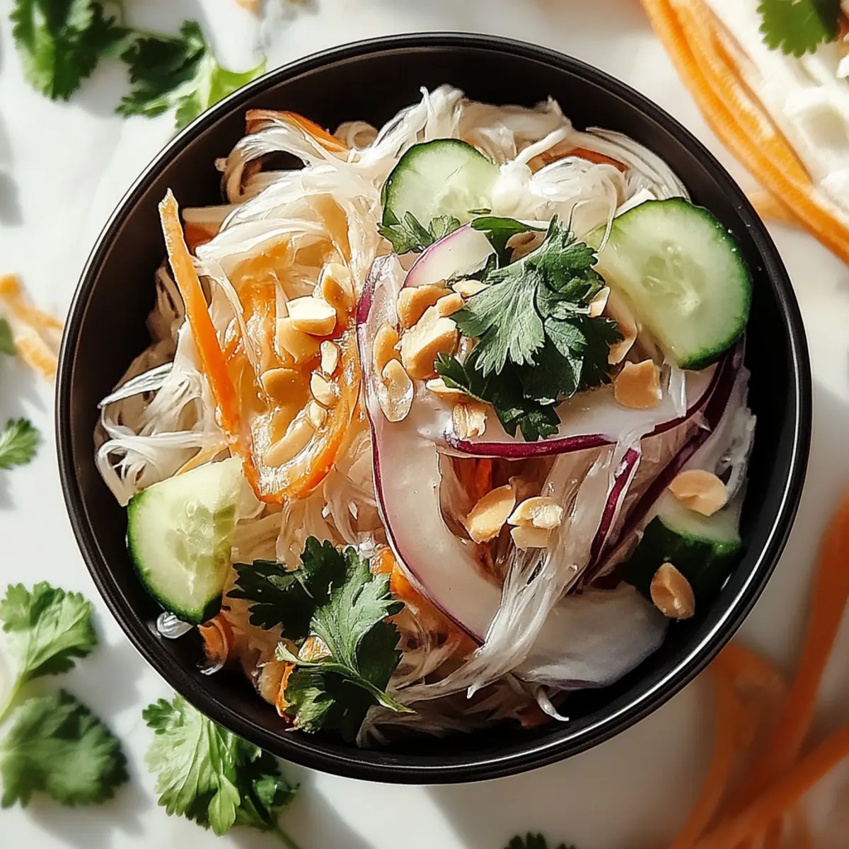 Spring Roll Salad with Peanut Dressing