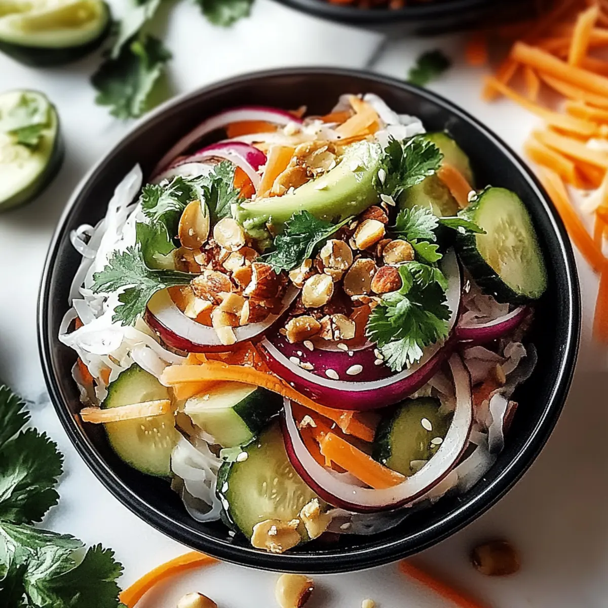 Spring Roll Salad with Peanut Dressing