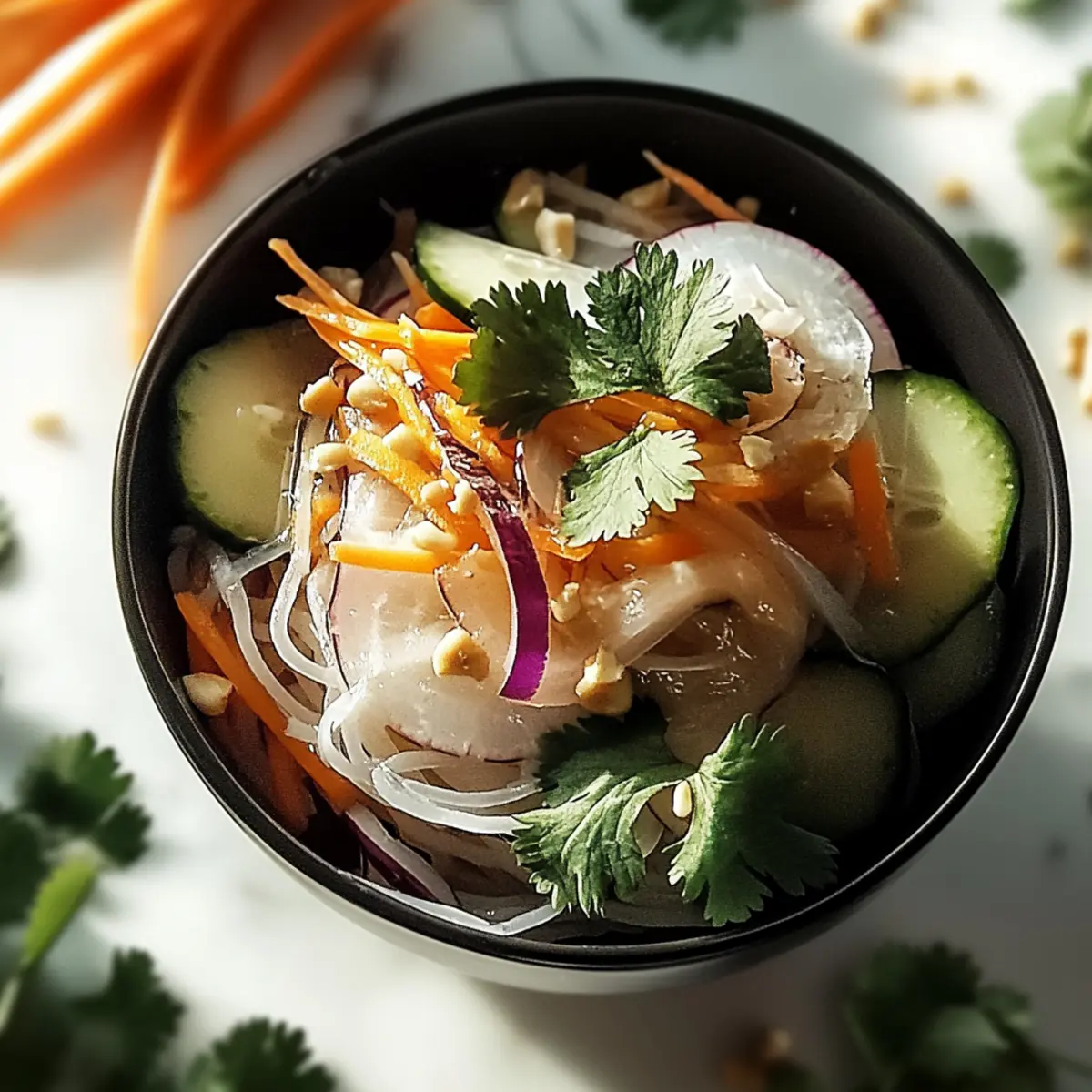 Spring Roll Salad with Peanut Dressing