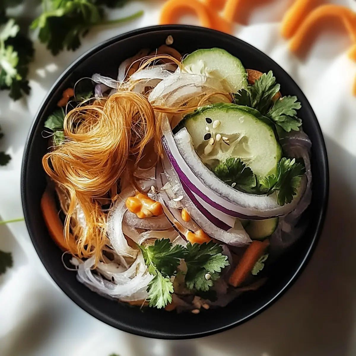 Spring Roll Salad with Peanut Dressing