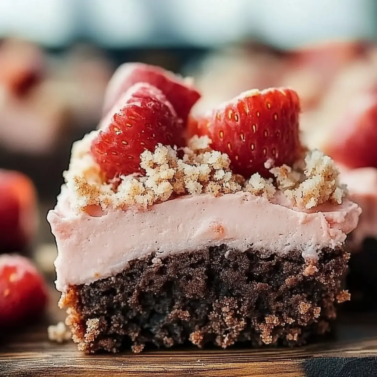 Strawberry Crunch Brownies