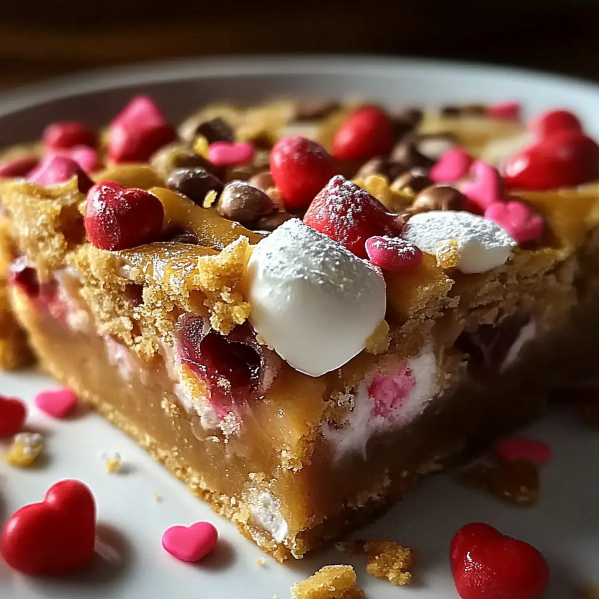 Valentine Peanut Butter Cookie Bars