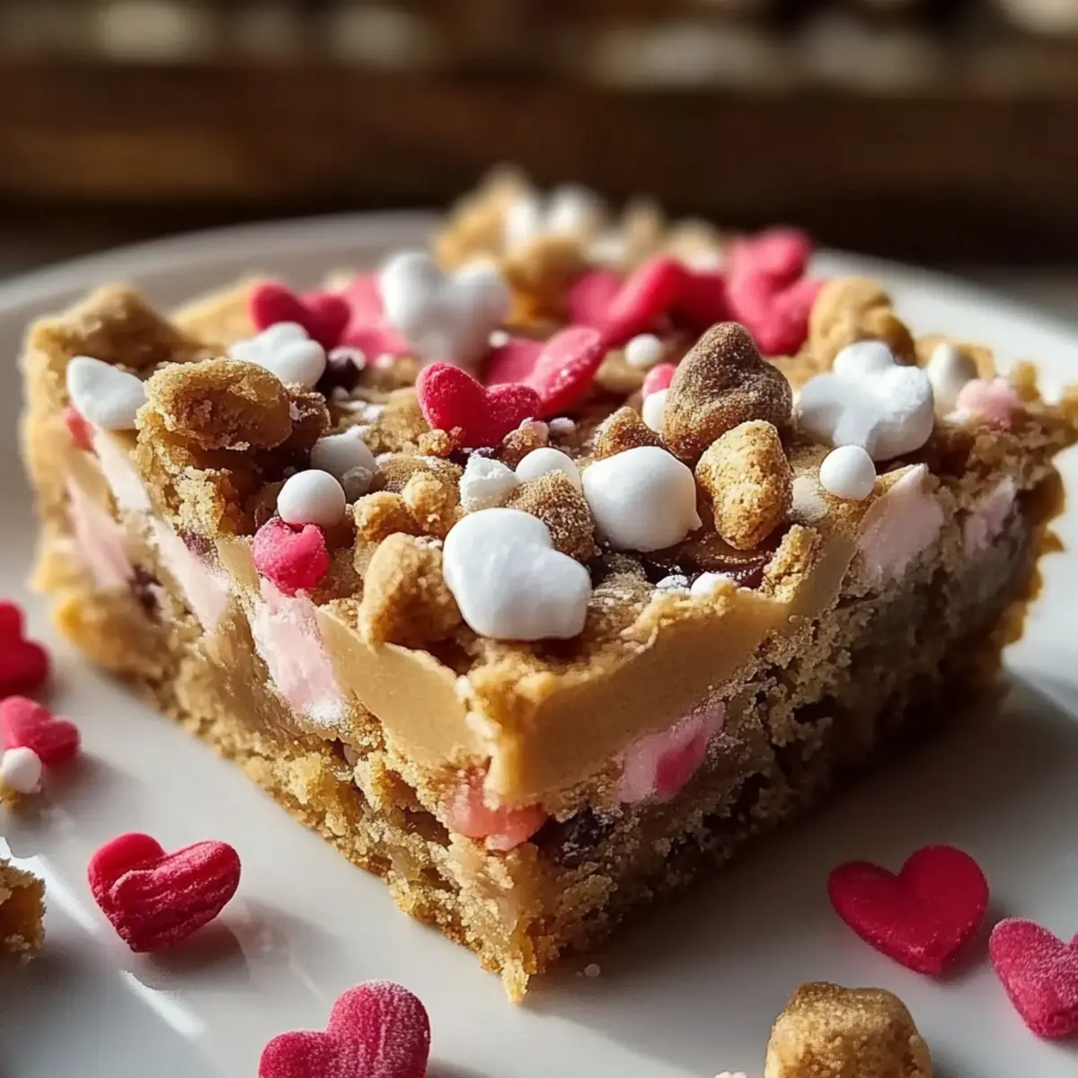 Valentine Peanut Butter Cookie Bars
