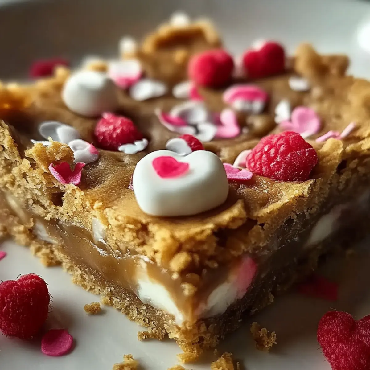 Valentine Peanut Butter Cookie Bars