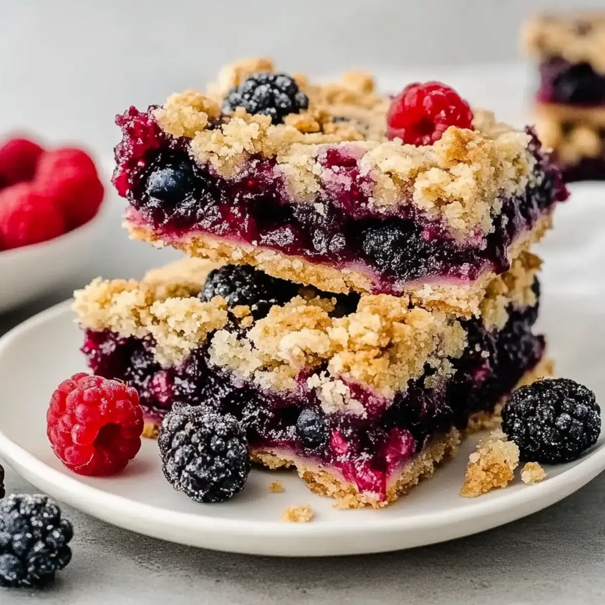 Vegan Berry Crumble Bars