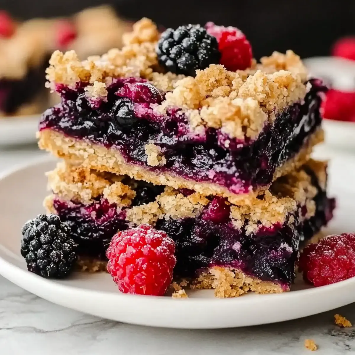 Vegan Berry Crumble Bars