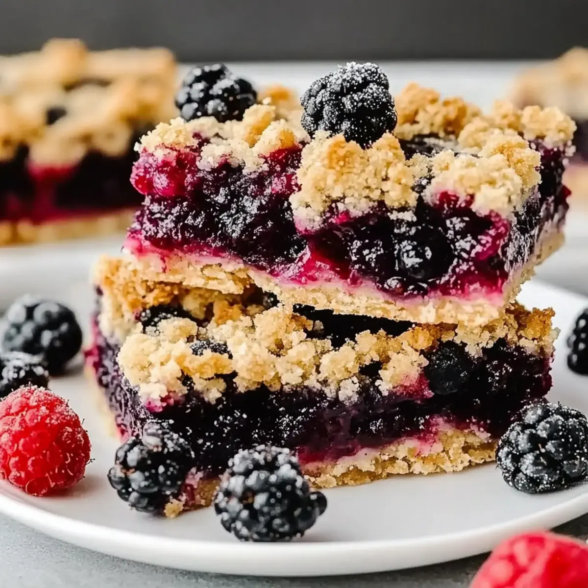Vegan Berry Crumble Bars