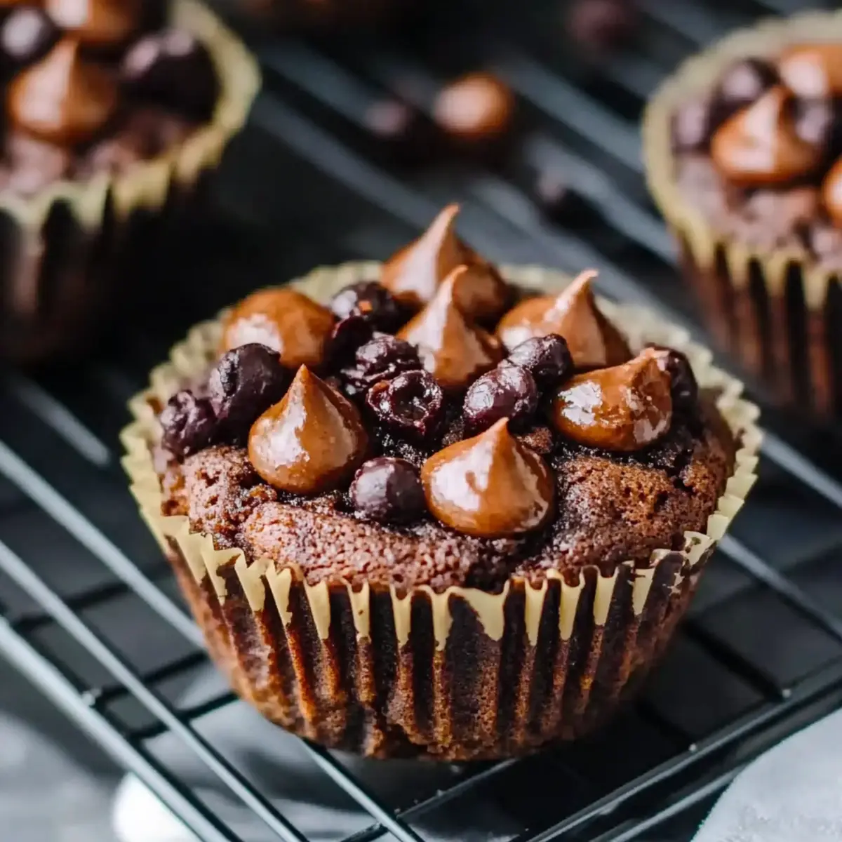 Veggie-Loaded Chocolate Muffins