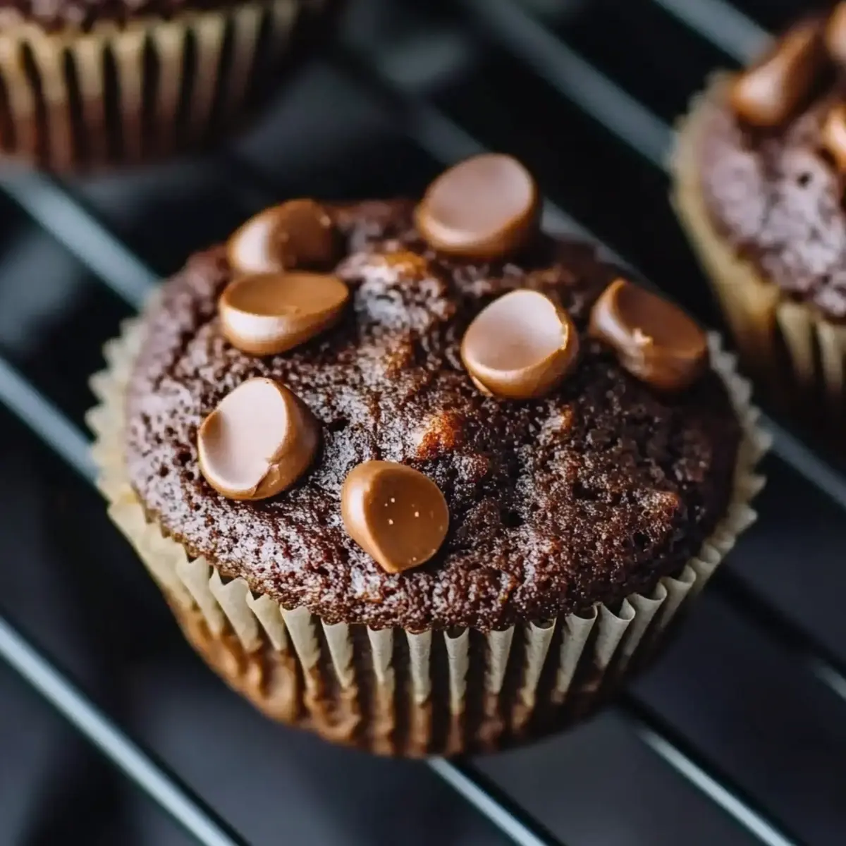 Veggie-Loaded Chocolate Muffins