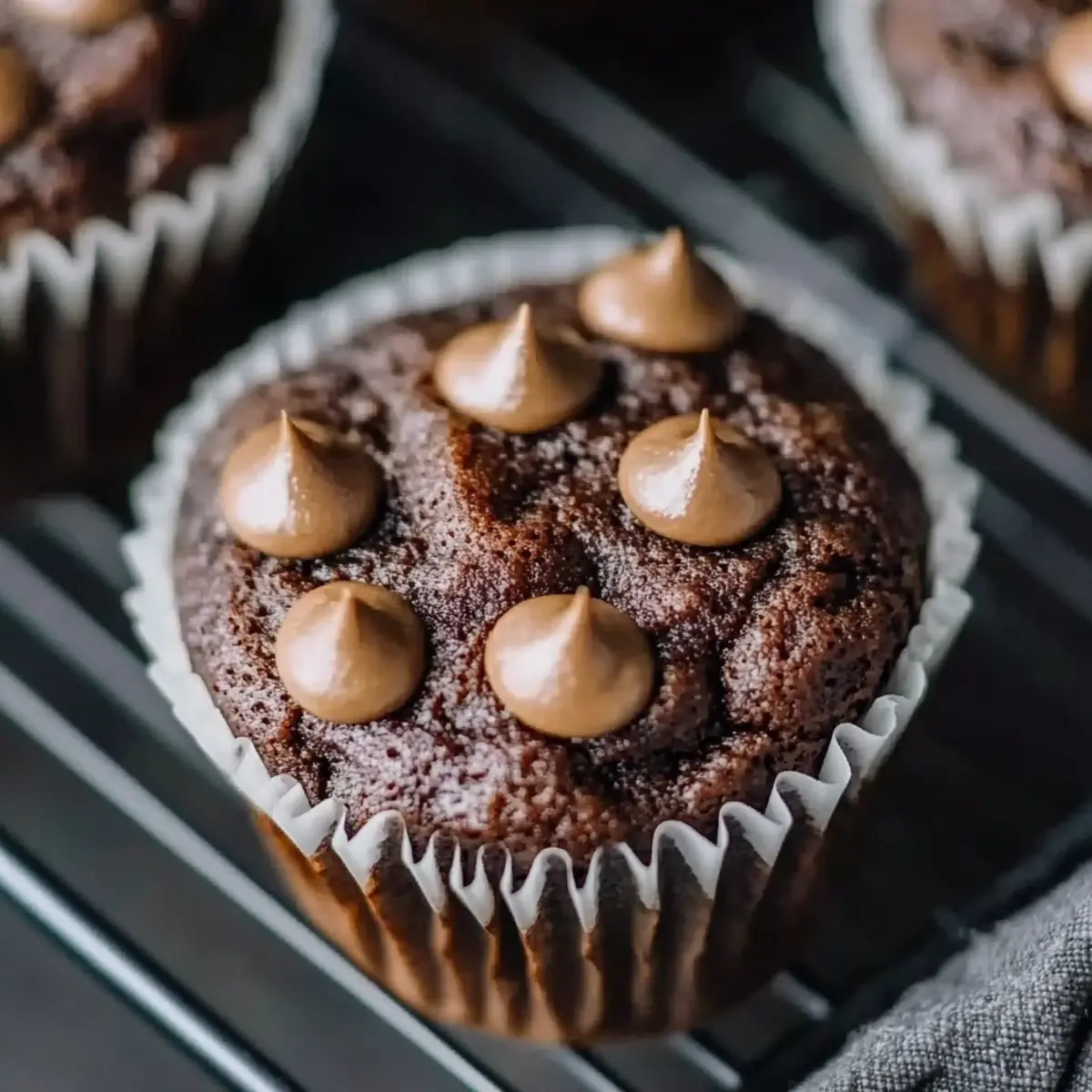 Veggie-Loaded Chocolate Muffins