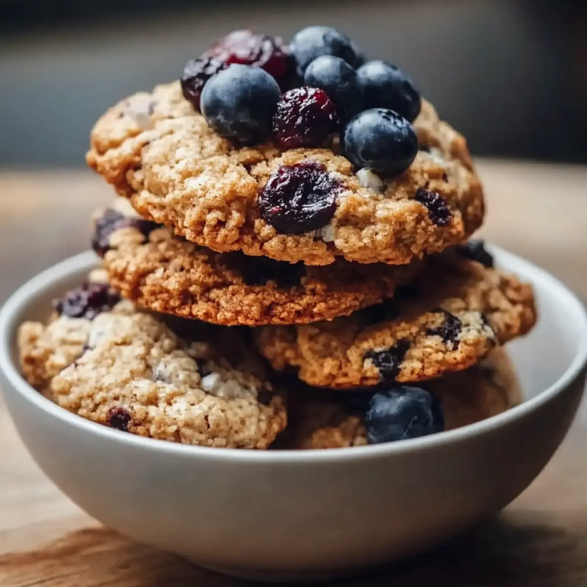 Bakery-Style Chewy Blueberry Oatmeal Cookies