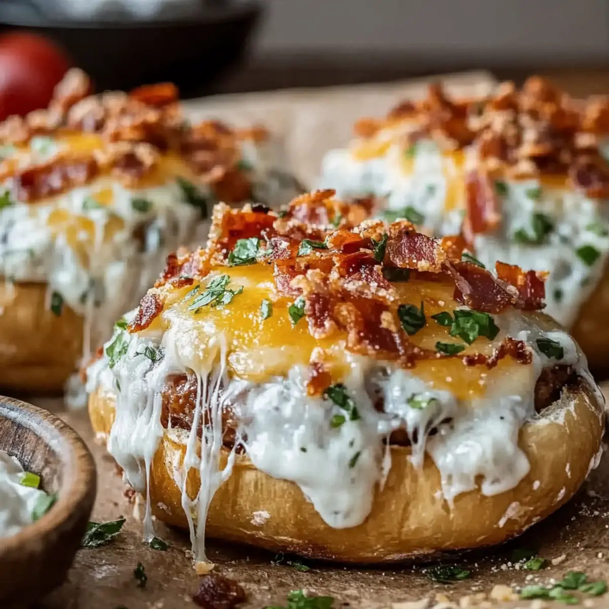 Crack Chicken Stuffed Baked Potatoes