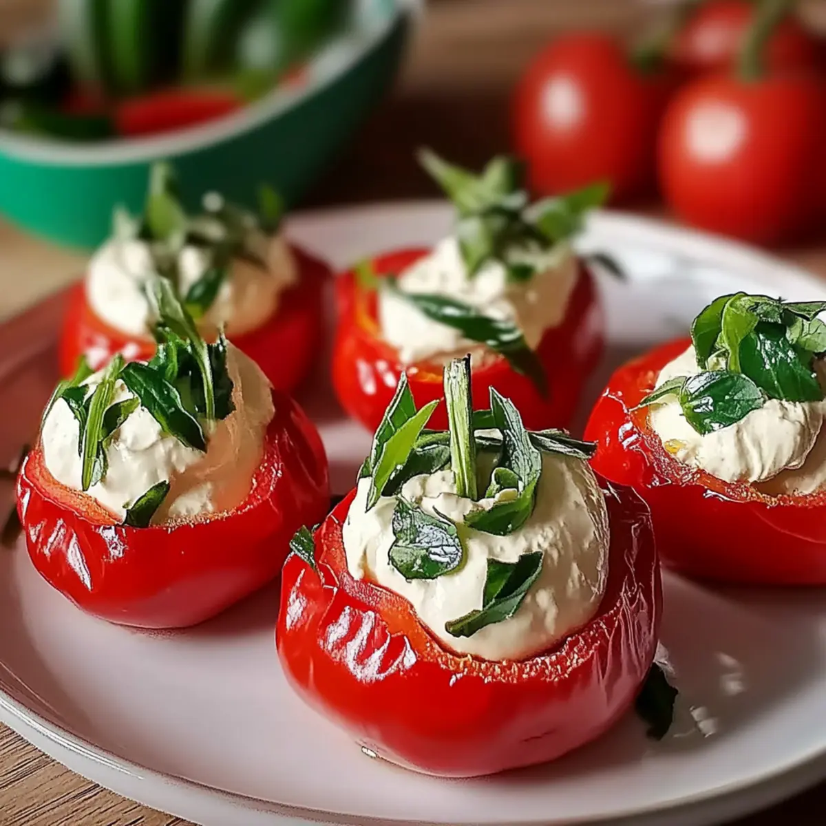 Cream Cheese Stuffed Piquante Peppers