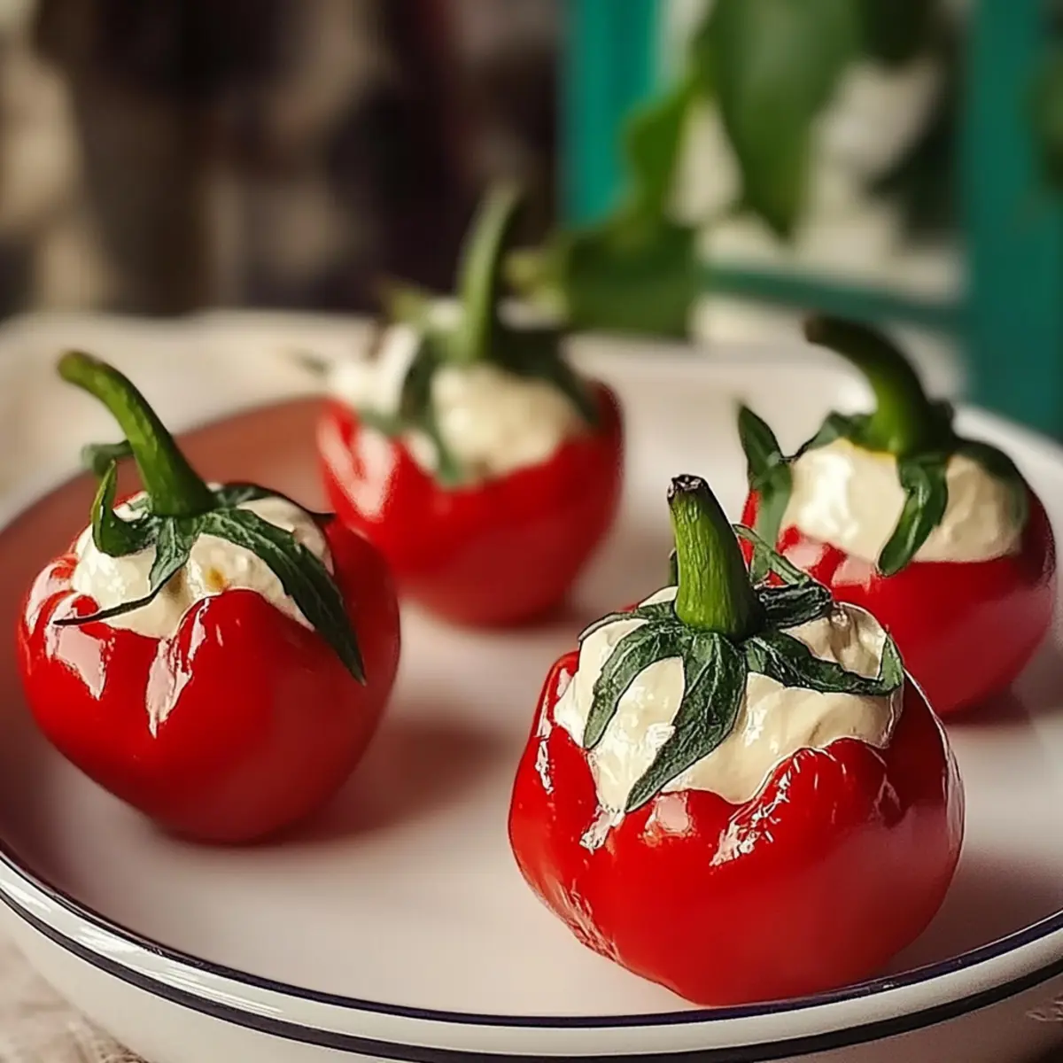 Cream Cheese Stuffed Piquante Peppers
