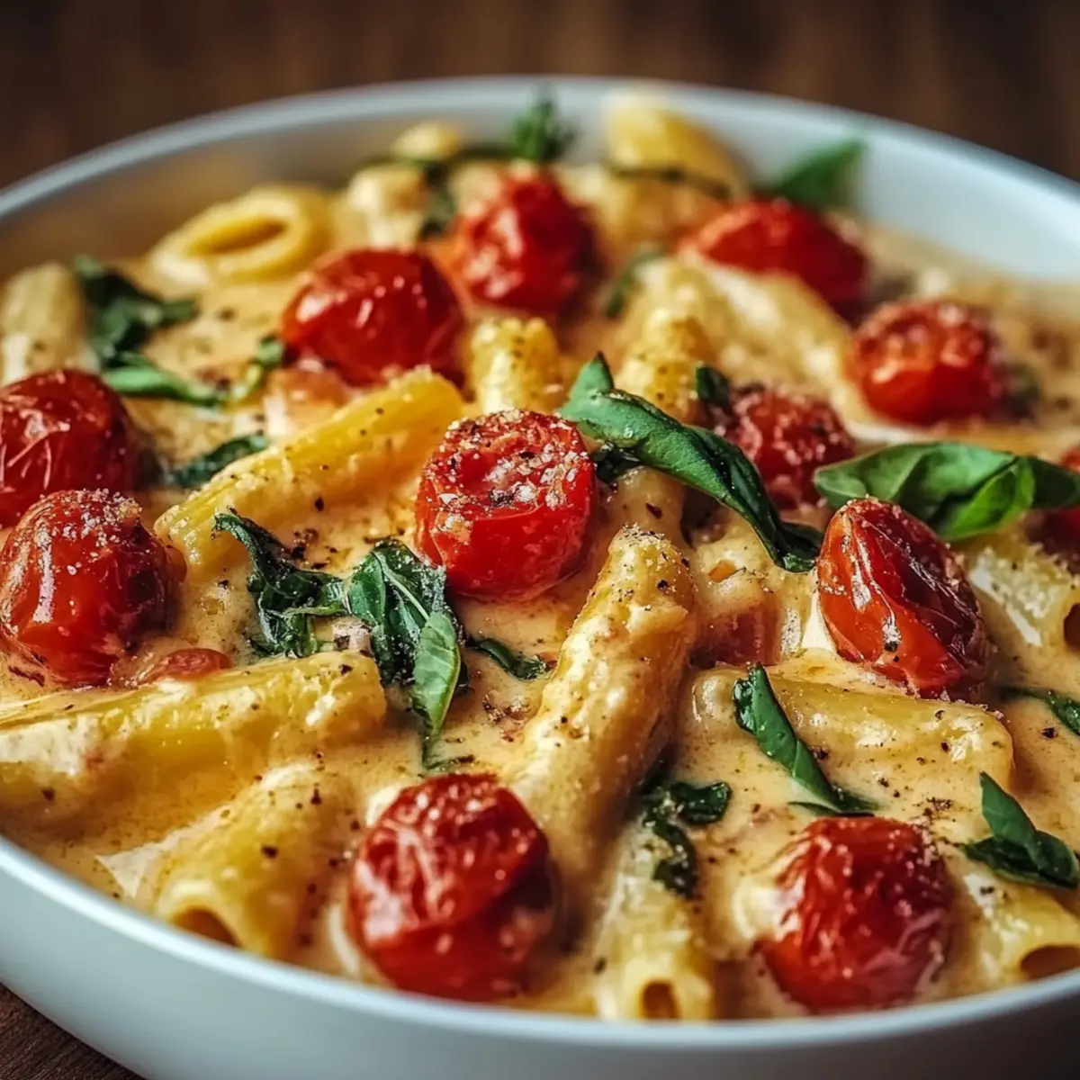 Creamy Basil Tomato Pasta