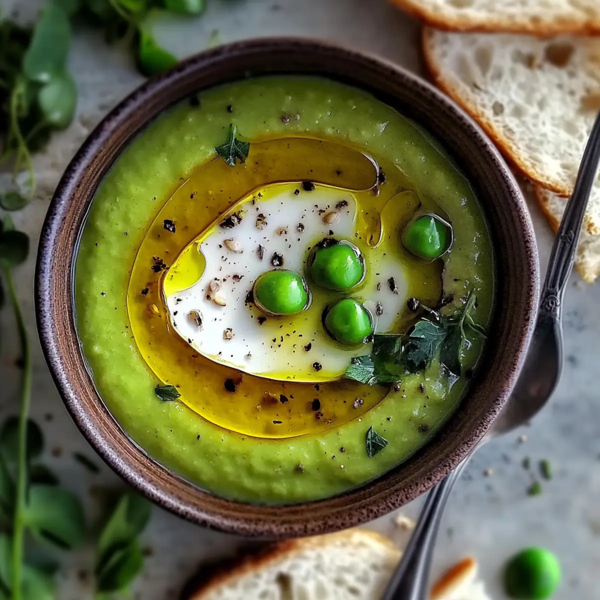 Creamy Vegan Pea Soup