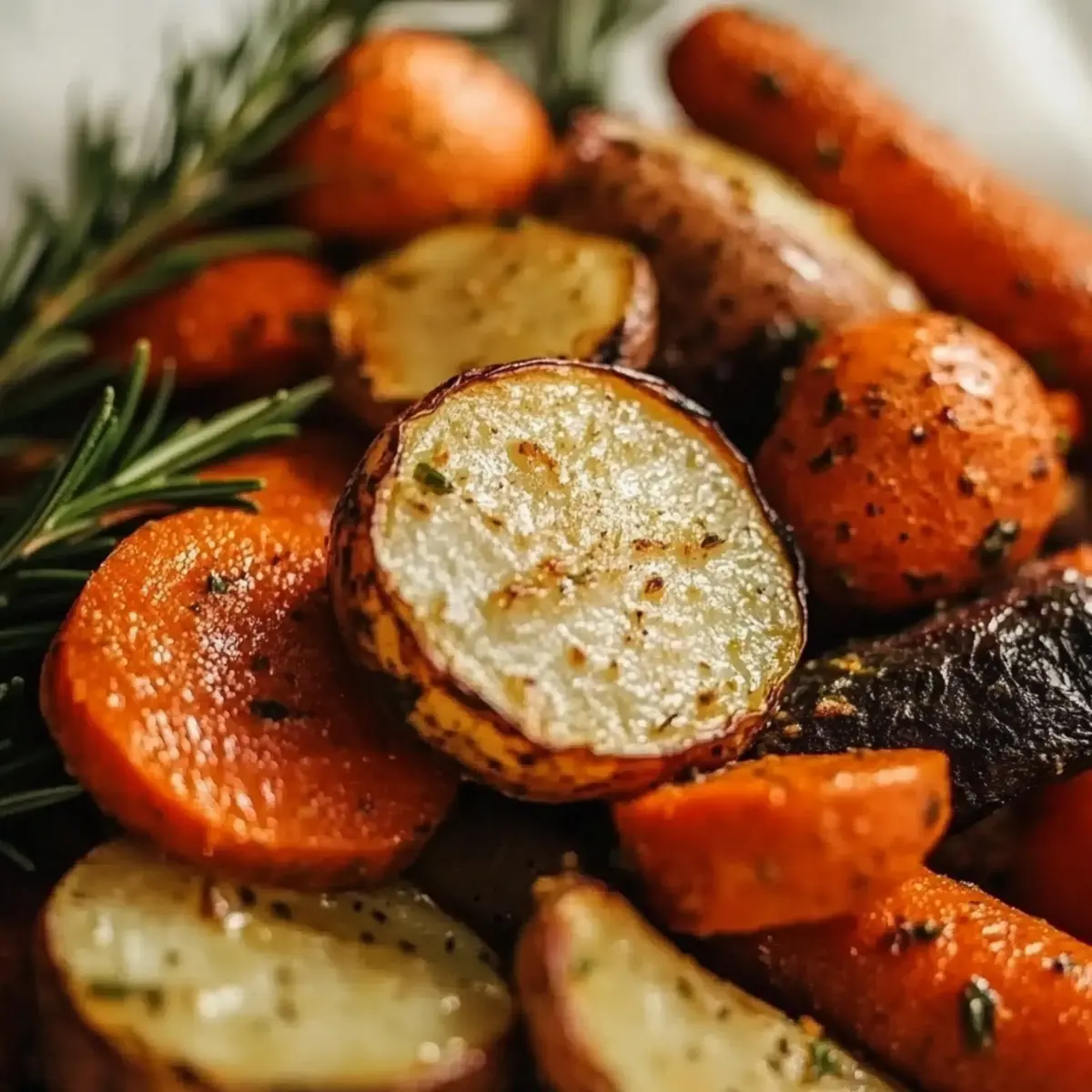 Garlic Herb Roasted Potatoes, Carrots, and Zucchini