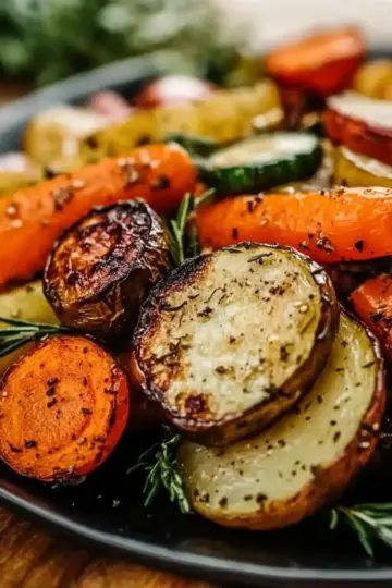 Garlic Herb Roasted Potatoes, Carrots, and Zucchini
