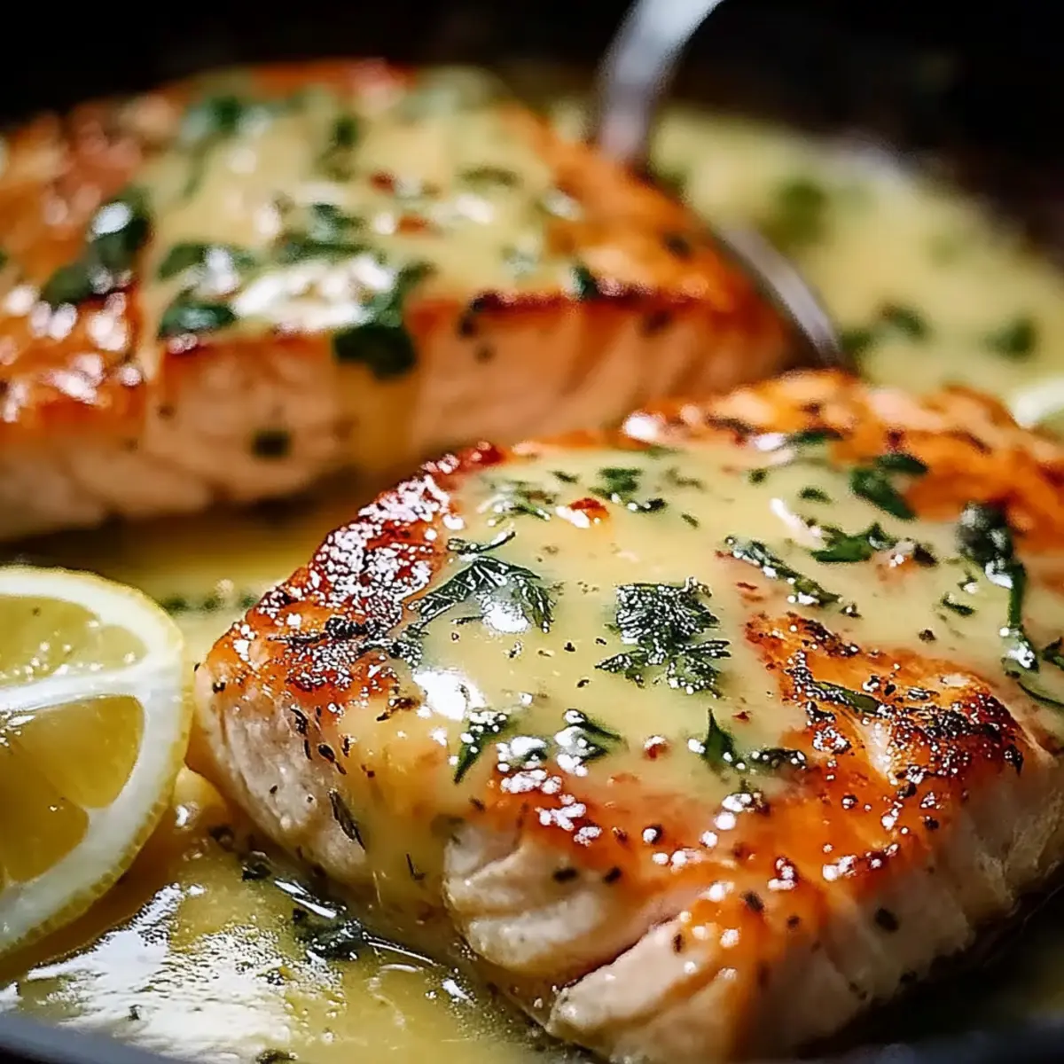 Garlic Lemon Butter Sauce Salmon